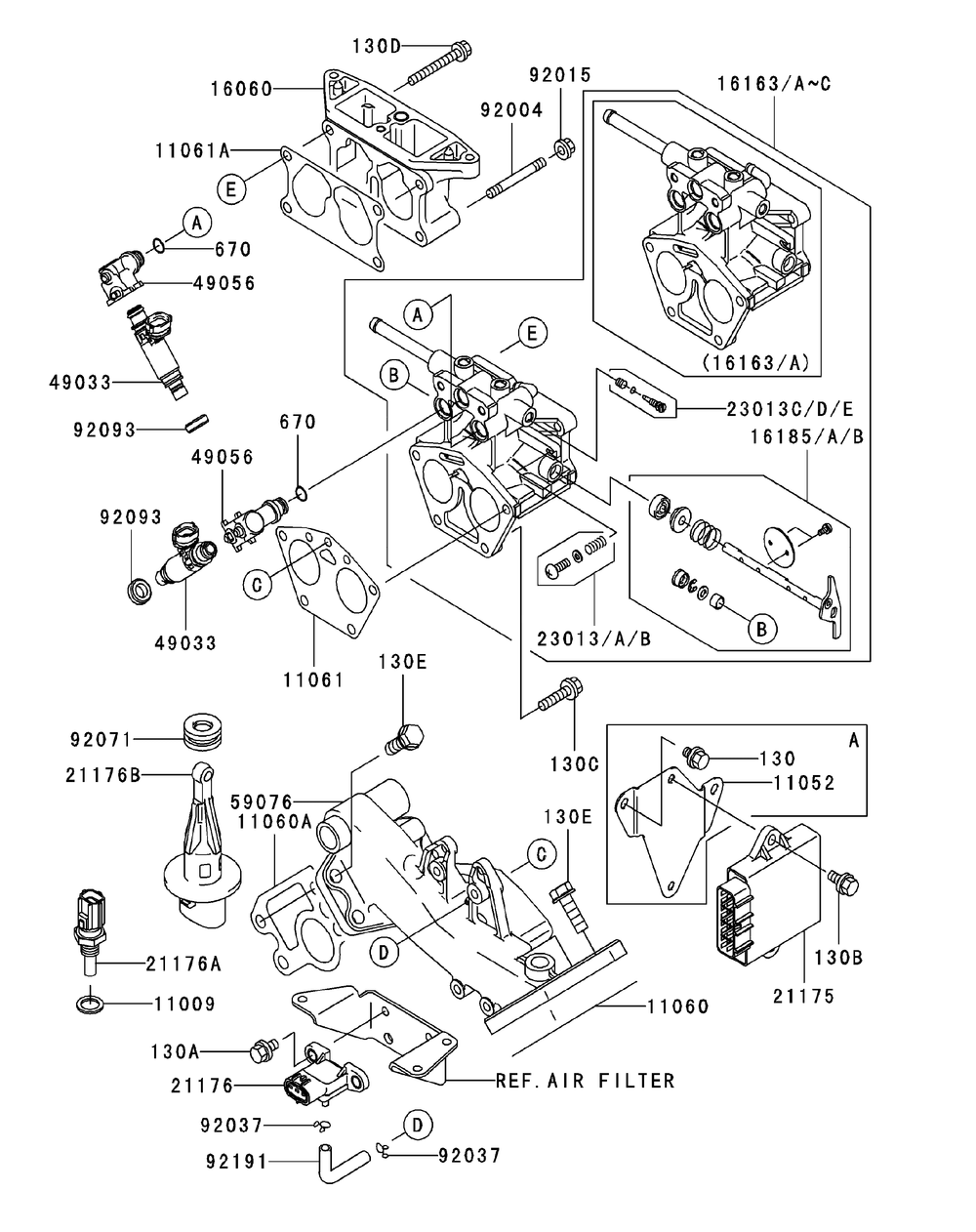 Fd791d-Cs05 Throttle Equipment Diagram and Parts List for M60-KW LC-53AJ8CT6050-29HP-LC-DFI Cub Cadet Lawn Tractor